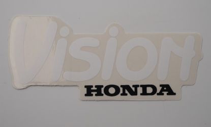 Afbeeldingen van Transfer Honda Vision woord wit/zw p/st.