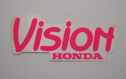 Afbeeldingen van Transfer Honda Vision woord roze p/st.