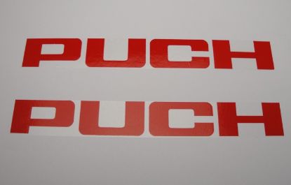 Picture of Transferset Puch woord rood 15cm 2-dlg.