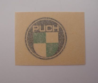 Afbeeldingen van Transfer Puch embleem groen/wit 4cm p/st