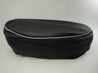 Picture of Seat cover Black, white piping Honda Dax