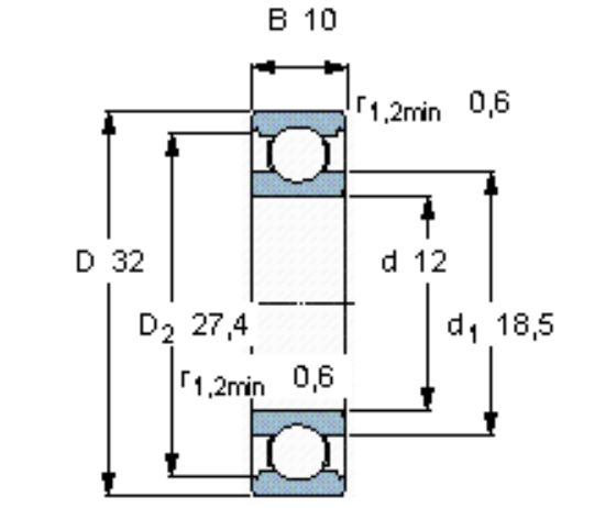 Picture of Bearing 6201 SKF