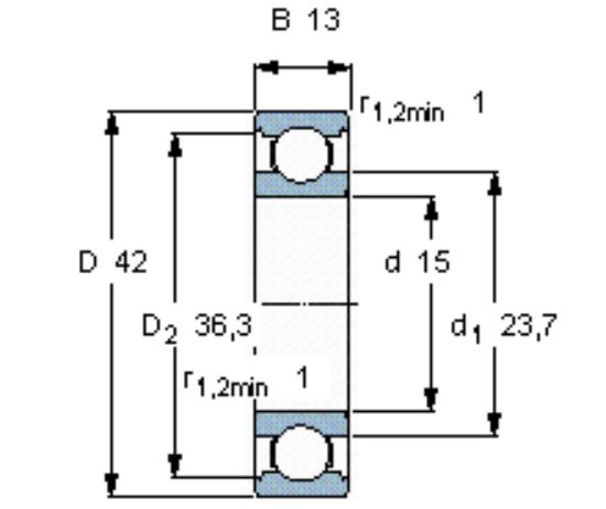 Picture of Bearing 6302 SKF 