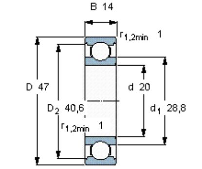 Picture of Bearing 6204 SKF C3 20x47x14