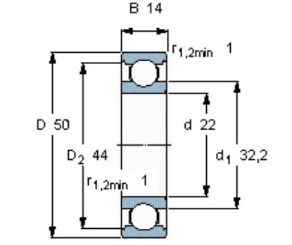 Picture of Bearing 62/22 SKF