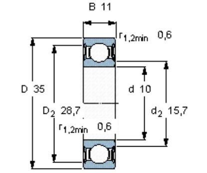 Picture of Bearing 6300 SKF