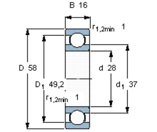 Picture of Bearing 62/28 SKF