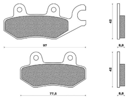 Picture of Brake pad set Kymco Dink FD0257