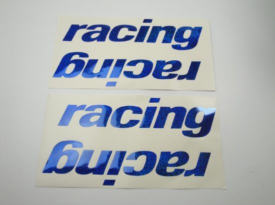 Afbeeldingen van Transfer set Racing blauw glimmend