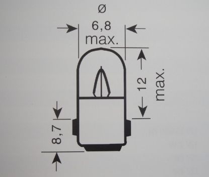 Picture of Bulb 6V 1.2W BA7S