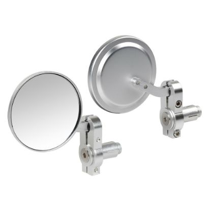 Picture of mirror kit handlebar 2pcs chrome uni