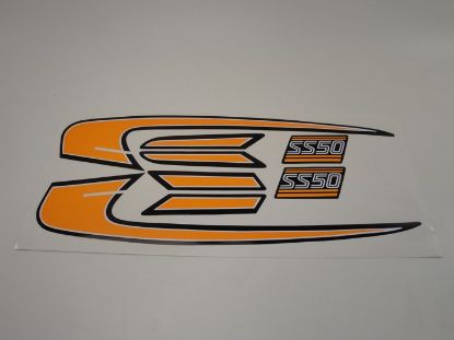 Picture of set decall fuel tank Honda SS50 orrange