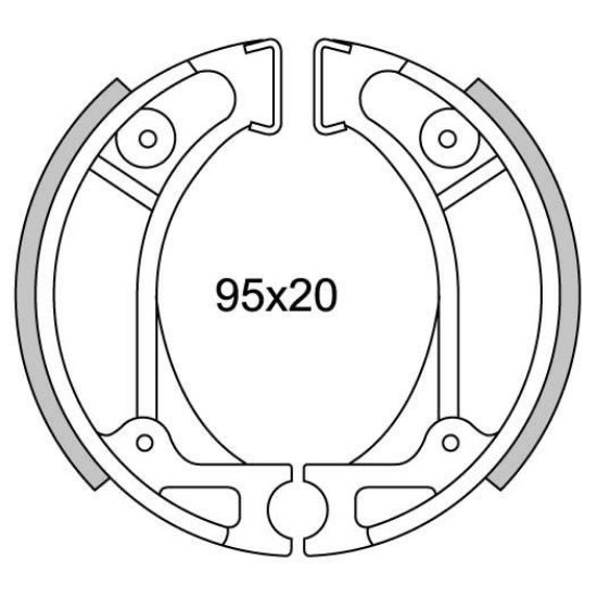 Picture of Brake shoe kit Vision/DJ/Mio repro 1248