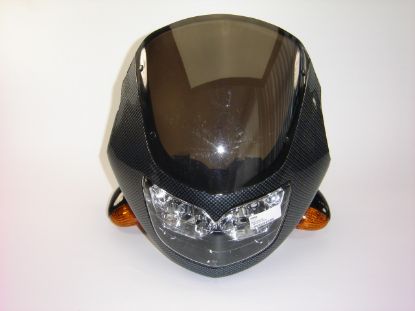 Picture of Steering fairing carbon look with light